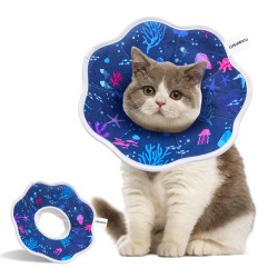 LIJSUIOXIU Cat Elizabethan Collar - Ocean Series